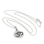 Collier pendentif rond Omh en argent sterling de 35 à 81 cm