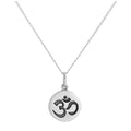 Collier pendentif rond Omh en argent sterling de 35 à 81 cm