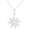 Collier pendentif soleil flamboyant en argent sterling de 40 à 61 cm