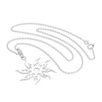 Collier pendentif soleil flamboyant en argent sterling de 40 à 61 cm