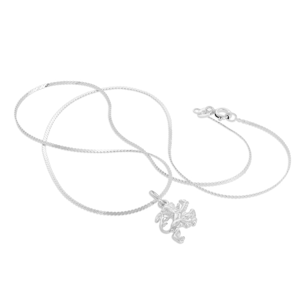Collier pendentif lion rampant anglais en argent sterling, 40 à 80 cm