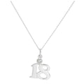 Pendentif en argent sterling 18 carats avec cœur en cristal CZ transparent sur chaîne de 40 à 61 cm