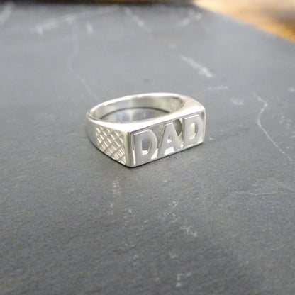 Bague papa en argent sterling, tailles L à Z+2