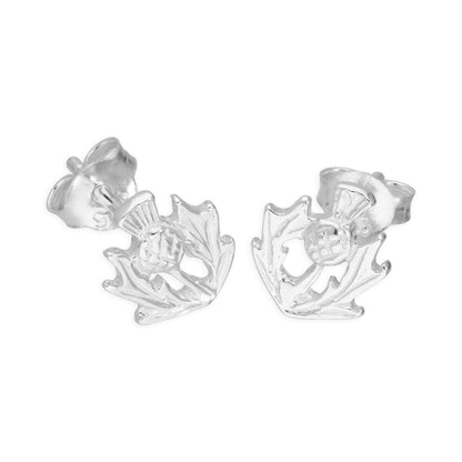 Boucles d'oreilles à tige en argent sterling avec petits chardons