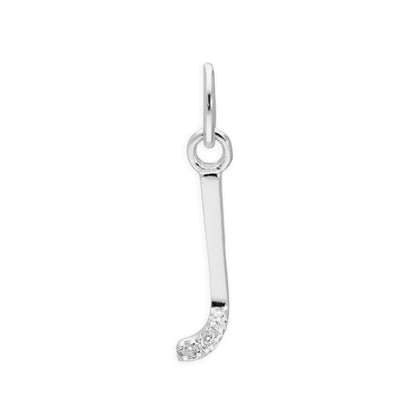 Pendentif lettre de l'alphabet A à Z en argent sterling et triple diamant 1,2 pt