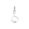Pendentif en argent sterling avec lettres de l'alphabet A à Z et diamants de 0,4 pt