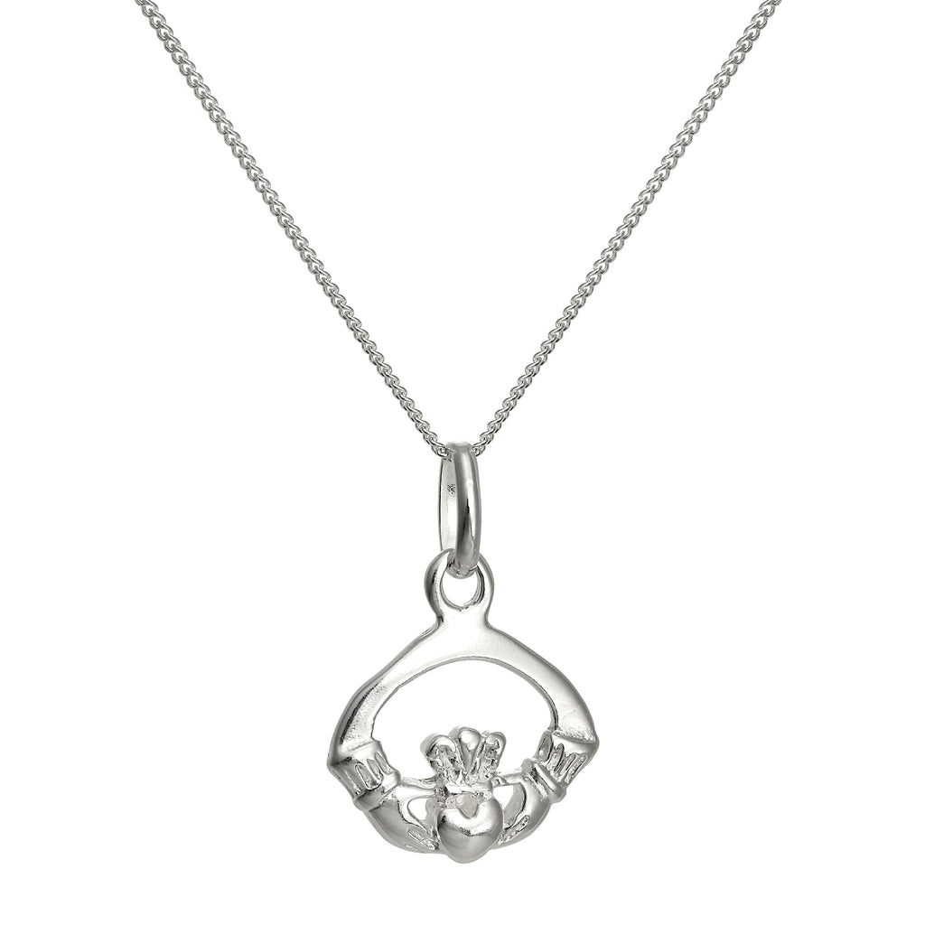 Collier pendentif Claddagh en argent sterling de 35 à 81 cm