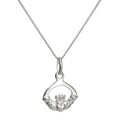 Collier pendentif Claddagh en argent sterling de 35 à 81 cm