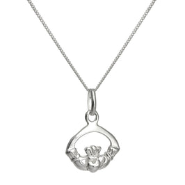 Collier pendentif Claddagh en argent sterling de 35 à 81 cm
