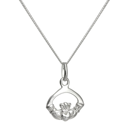 Collier pendentif Claddagh en argent sterling de 35 à 81 cm