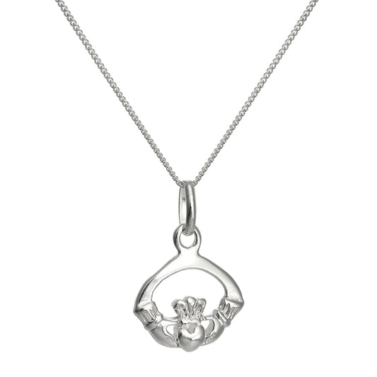 Collier pendentif Claddagh en argent sterling de 35 à 81 cm