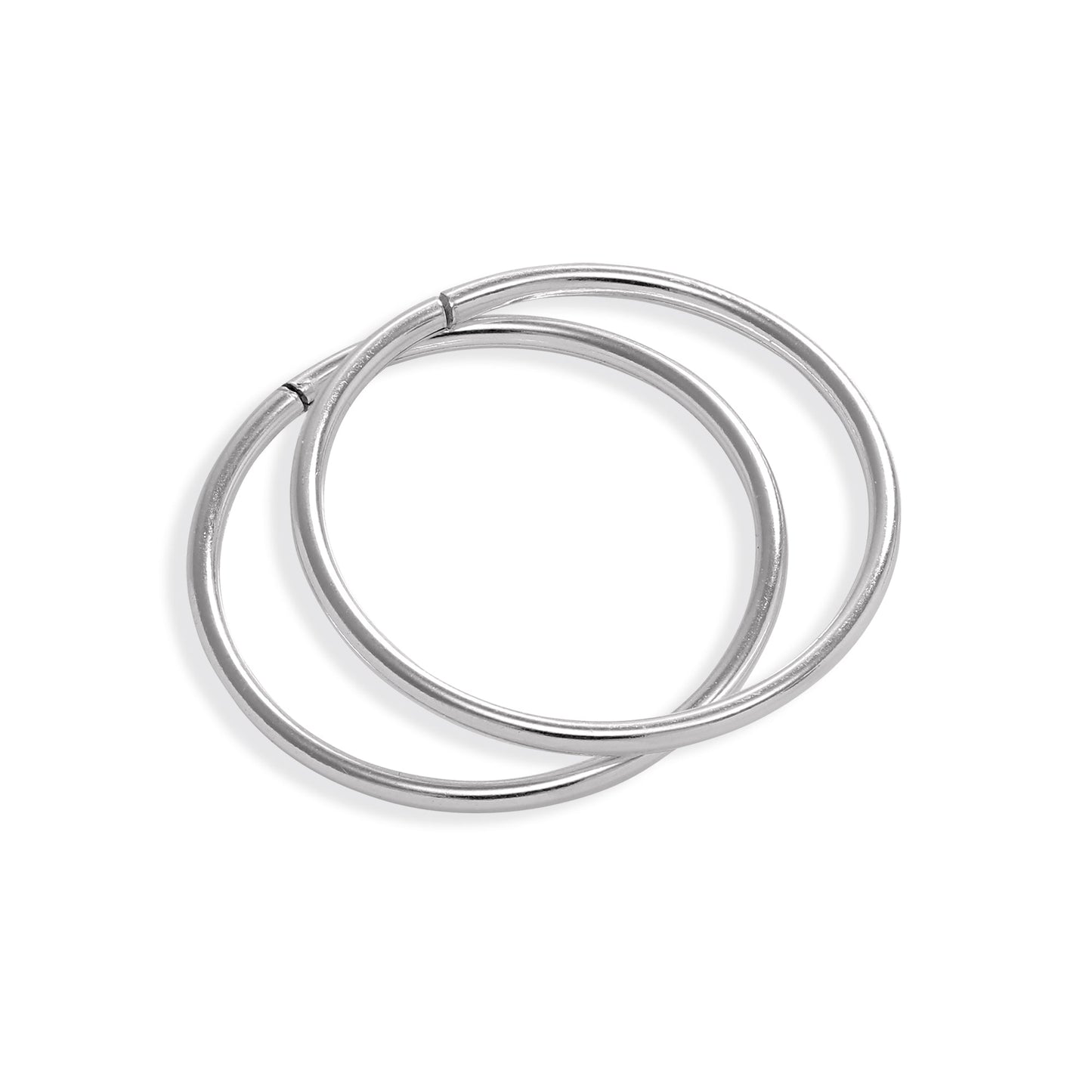 Boucles d'oreilles créoles légères en argent sterling 8 mm - 22 mm