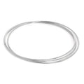 Bracelet jonc triple russe en argent sterling, taille jeune fille