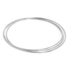 Bracelet jonc triple russe en argent sterling, taille jeune fille