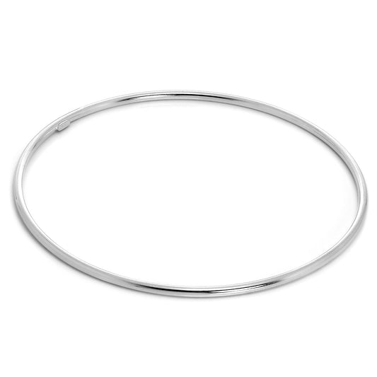 Bracelet jonc empilable en argent sterling clair de 2 mm