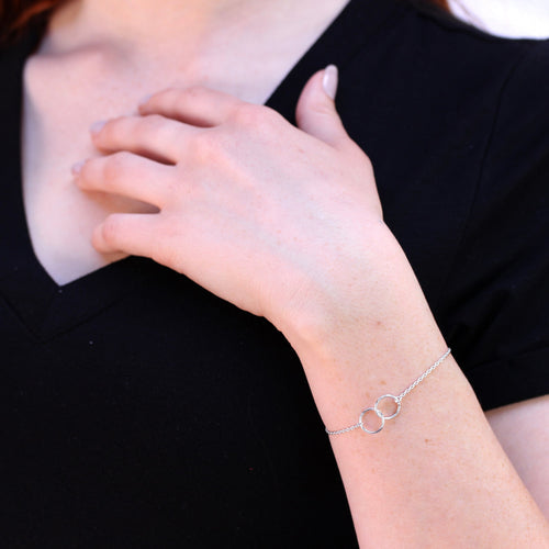 Bracelet chaîne Belcher en argent sterling fin avec boucle infinie