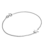 Bracelet chaîne Belcher étoile en argent sterling fin