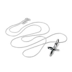 Collier avec pendentif croix torsadée en argent sterling de 40 à 55 cm