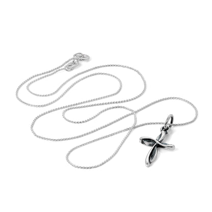 Collier avec pendentif croix torsadée en argent sterling de 40 à 55 cm