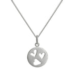 Petit collier avec pendentif triple cœur ouvert en argent sterling de 35 à 80 cm