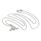Collier pendentif cœur ailé en argent sterling de 40 à 50 cm