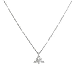 Collier pendentif cœur ailé en argent sterling de 35 à 55 cm