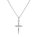 Collier avec pendentif croix pointue en argent sterling de 40 à 55 cm