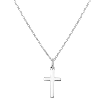 Croix en argent sterling sur chaîne de 40 à 55 cm