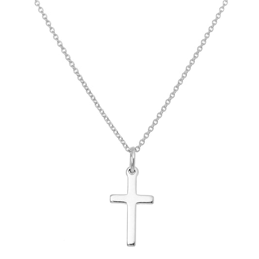 Croix en argent sterling sur chaîne de 40 à 55 cm