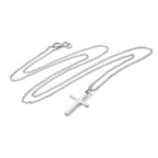 Croix en argent sterling sur chaîne de 40 à 55 cm