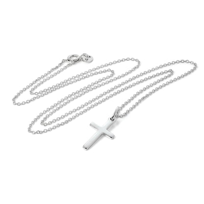 Croix en argent sterling sur chaîne de 40 à 55 cm