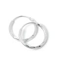 Boucles d'oreilles créoles en argent sterling taille diamant de 12 mm