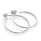 Boucles d'oreilles créoles ouvertes en argent sterling de 20 mm