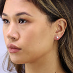 Boucles d'oreilles à tige en argent sterling avec étoile gonflée