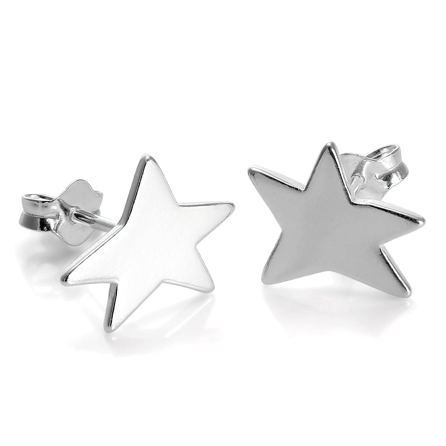 Boucles d'oreilles à tige en argent sterling en forme d'étoile