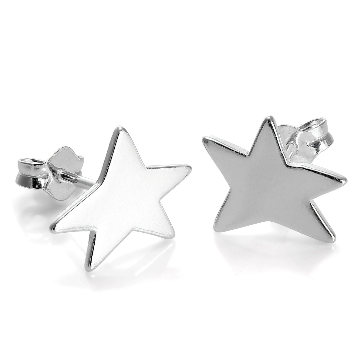 Boucles d'oreilles à tige en argent sterling en forme d'étoile