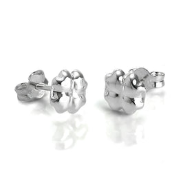 Boucles d'oreilles à tige en argent sterling avec trèfle à quatre feuilles