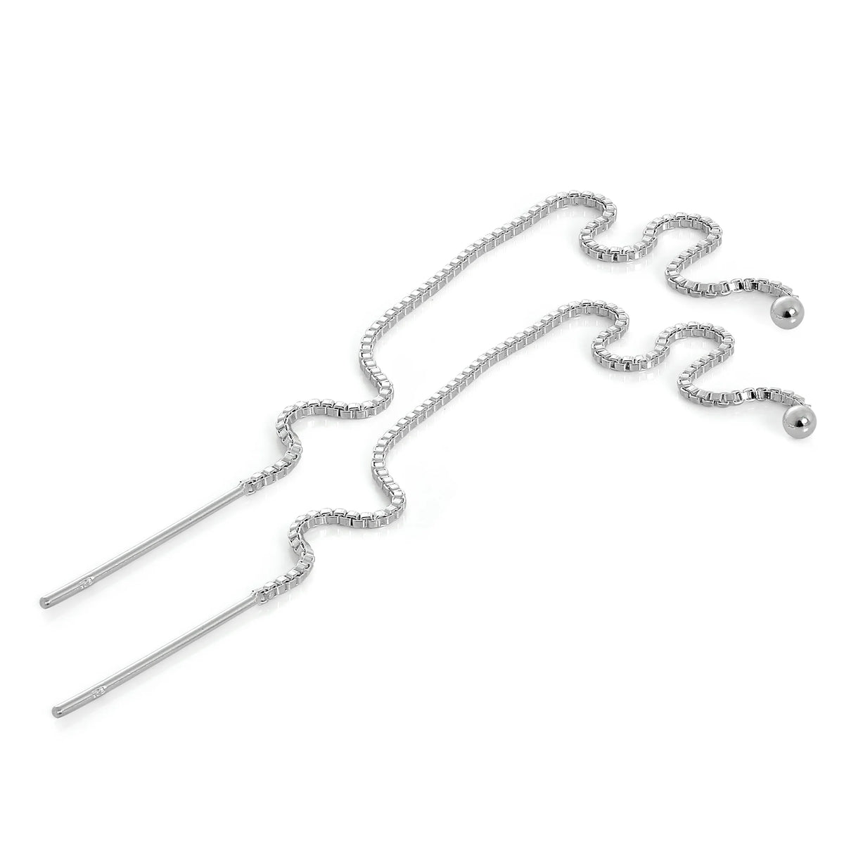 Boucles d'oreilles à billes en argent sterling de 2 mm