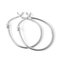 Boucles d'oreilles créoles fines en argent sterling de 19 mm