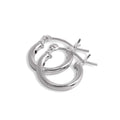 Boucles d'oreilles créoles en argent sterling de 2 mm, 12 mm - 80 mm