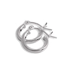 Boucles d'oreilles créoles en argent sterling de 2 mm, 12 mm - 80 mm