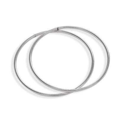 Boucles d'oreilles créoles légères en argent sterling 8 mm - 22 mm