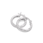 Boucles d'oreilles créoles carrées en argent sterling taille diamant de 2 mm (12 mm à 70 mm)