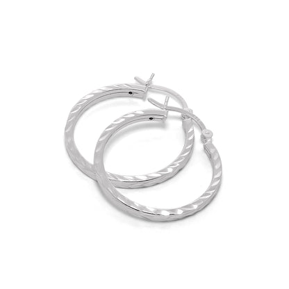Boucles d'oreilles créoles carrées en argent sterling taille diamant de 2 mm (12 mm à 70 mm)