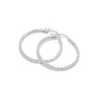 Boucles d'oreilles créoles carrées en argent sterling taille diamant de 2 mm (12 mm à 70 mm)