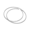 Boucles d'oreilles créoles carrées en argent sterling taille diamant de 2 mm (12 mm à 70 mm)