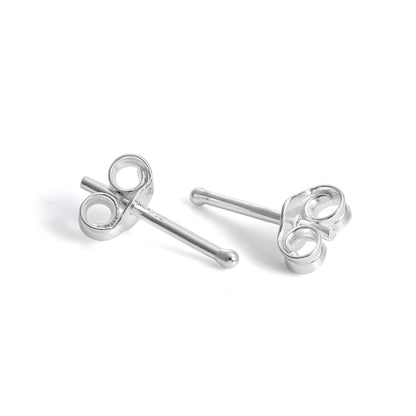 Boucles d'oreilles à tige légères en argent sterling de 1 à 12 mm