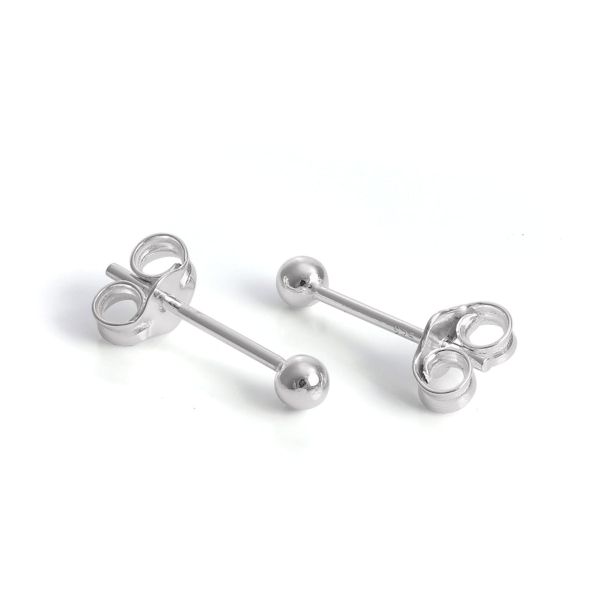 Boucles d'oreilles à tige légères en argent sterling de 1 à 12 mm