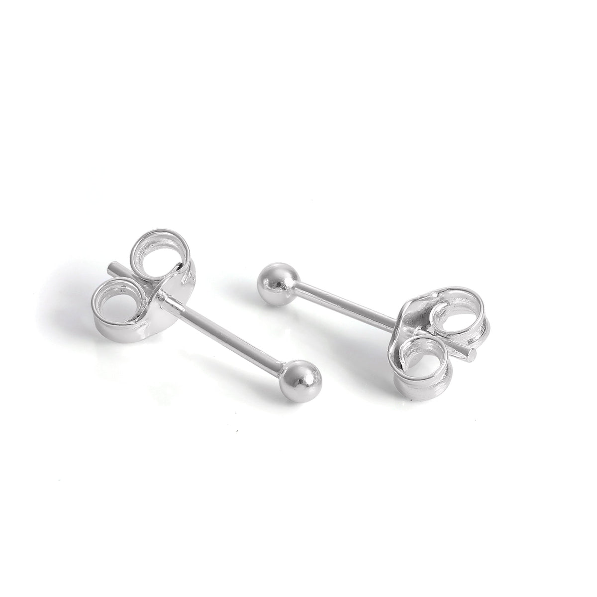 Boucles d'oreilles à tige légères en argent sterling de 1 à 12 mm