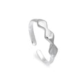 Bague d'orteil réglable en argent sterling avec diamants